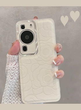 适用于华为p60手机壳p60pro新款p6o art女镜头全包防摔系列荣耀p605g简约山茶花高级感por5g新品p六零proart