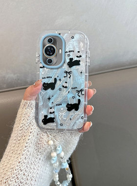 适用于华为nova12活力版手机壳女nove11可爱hinova11卡通n11pro猫fin一al60新款foa-al00全包防摔note11ultra