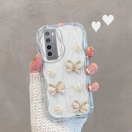 适用于华为nova7手机壳nowa7se时尚novo7pro5g新款jef一an20女nava75g小清新note软壳n7es蝴蝶全包防摔navo七