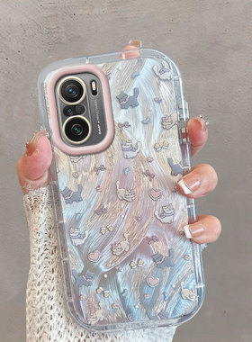 适用于红米k40手机壳redmik40pro新款女k4opro+小米m2012k11ac创意red米k4o加40k可爱卡通por十猫全包防摔pr0