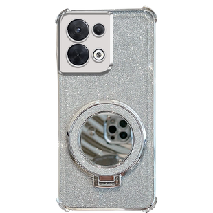 适用于opporeno8手机壳0pp0reno8pro5g四角防摔por+全包pgbm10带支架pgam10新款女oppor8十加opopreno85g镜子