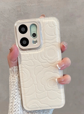 适用于opporeno14手机壳0pp0reno14pro新款女pla110全包防摔pkz简约opreno14山茶花oppor14por高级感opopreno