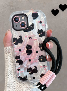 适用于苹果14手机壳i14pro可爱iphone14promax创意ip14plus14p猫咪iph十四por新款pmax女pr0全包pm防摔pormax