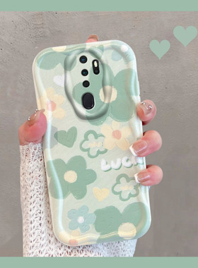 适用于oppoa11手机壳opp0a11x小清新0pp0a11n绿色pchm10/30花朵opa新款女oppa全包防摔opooa创意oppox软壳夏