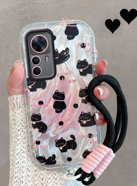 适用于小米12手机壳12x可爱12s创意s12pro小猫咪12spro天玑版miui十二pr0曲屏por新款女12p全包防摔小众spor