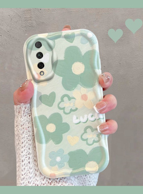 适用于华为荣耀play3手机壳畅享10小清新ask一aloox绿色art-al00x/m花朵畅亨十新款女artal全包防摔软壳askal