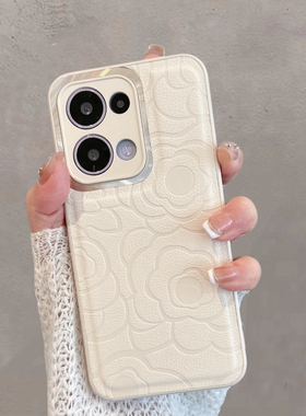 适用于opporeno13手机壳0pp0reno13pro新款pkm110女pkk110高级感oppor13全包防摔opporeon简约opporone山茶花