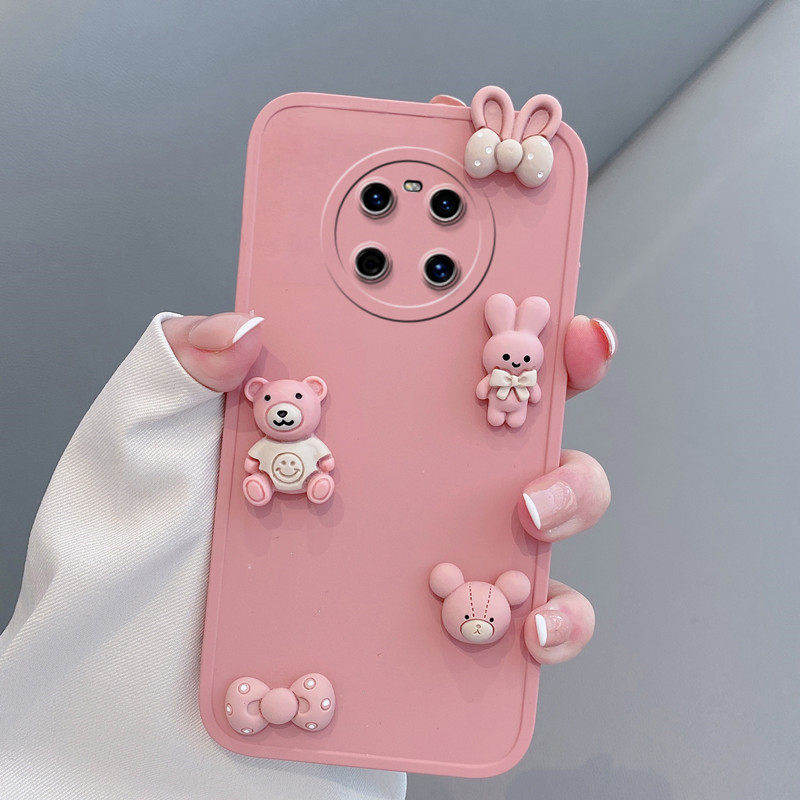 适用华为mate40手机壳mete40e新款ocean50可爱ocean10小熊mte4o少女mt