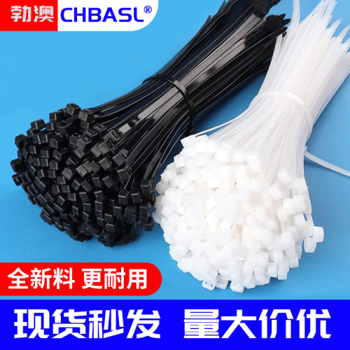 高强度尼龙扎带塑料捆束绑札轧带收拉紧器扎线固定不锈钢黑色批发