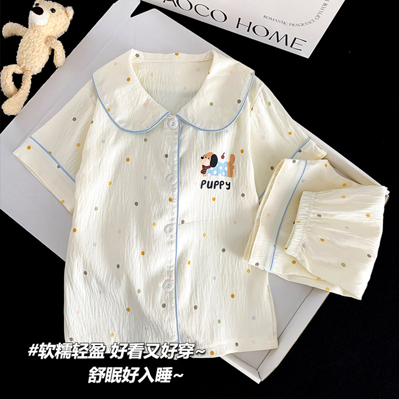 儿童睡衣女孩纯棉套装2026新款短袖薄款夏季卡通公主中大童家居服