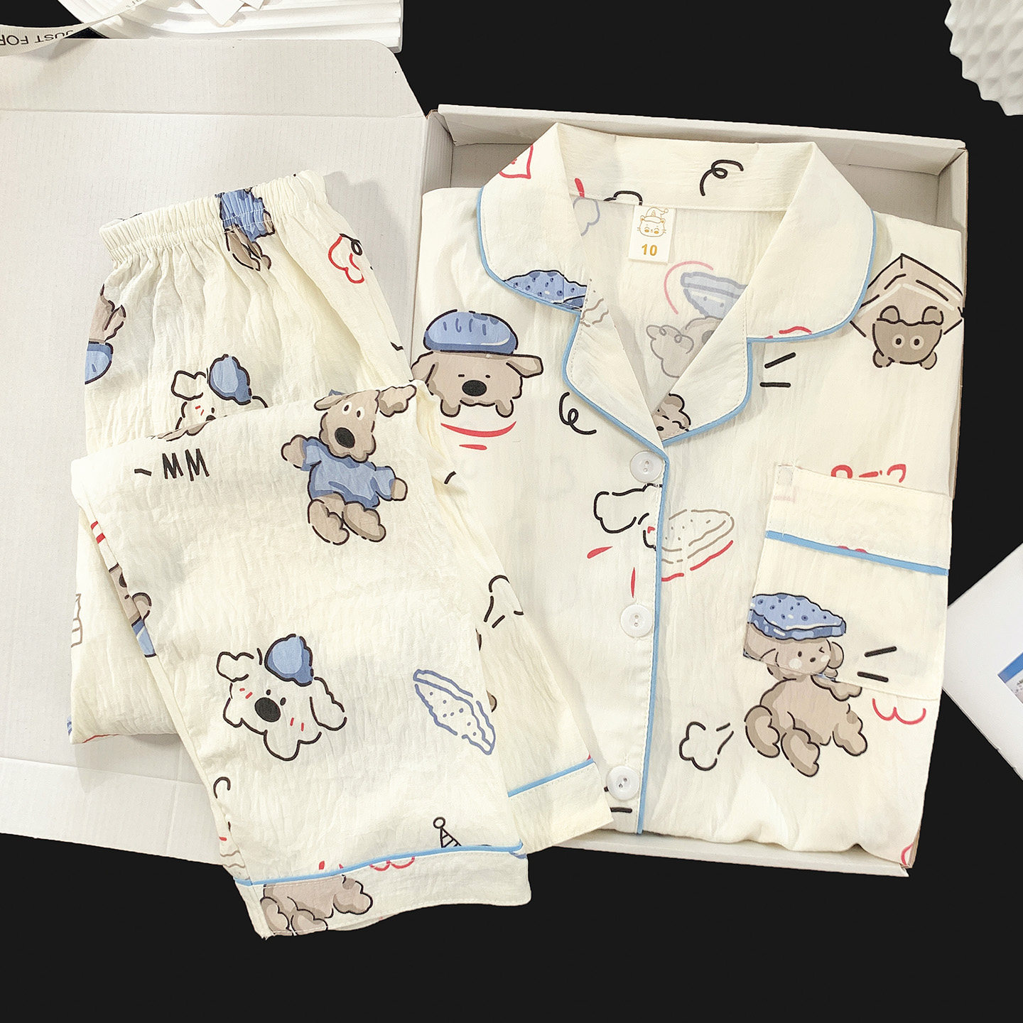 男童睡衣春秋季纯棉薄款长袖套装儿童男孩大童2025新款家居服夏款