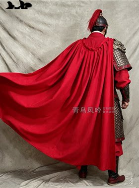 出租古装将军披风侠客大侠斗篷棉麻cosplay成人款演出服租赁