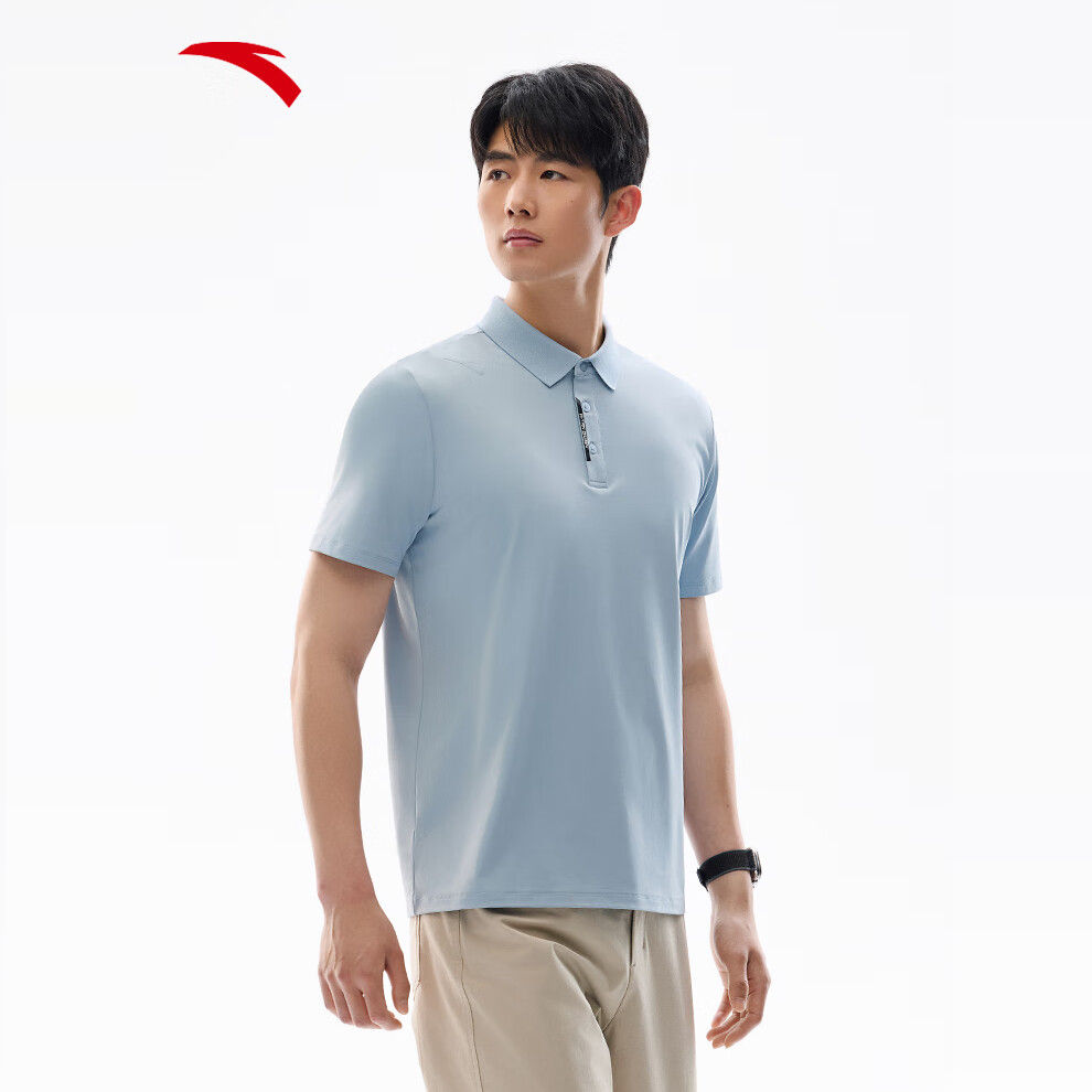 安踏短袖polo衫男装2025秋季新款休闲通勤翻领休闲t恤上衣男T恤衫