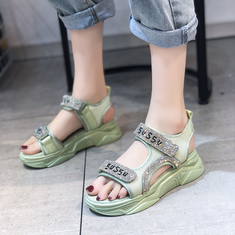 女童鞋儿童凉鞋韩版老爹鞋2023新款夏季大童水钻网红爆款女鞋夏款