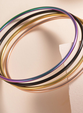 钛钢细手镯圈手环日韩风