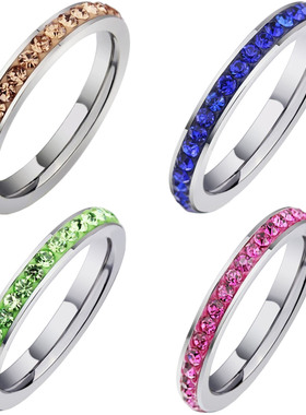 情侣对戒指环时尚流行饰品ring钻