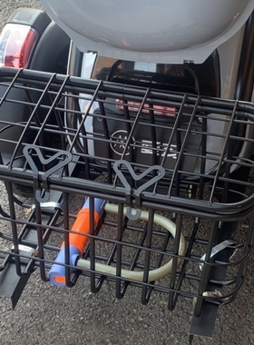 爱玛NQ2Q3Q5Q7电动三轮车筐电瓶车后置储物车篮加粗带盖后尾菜篮