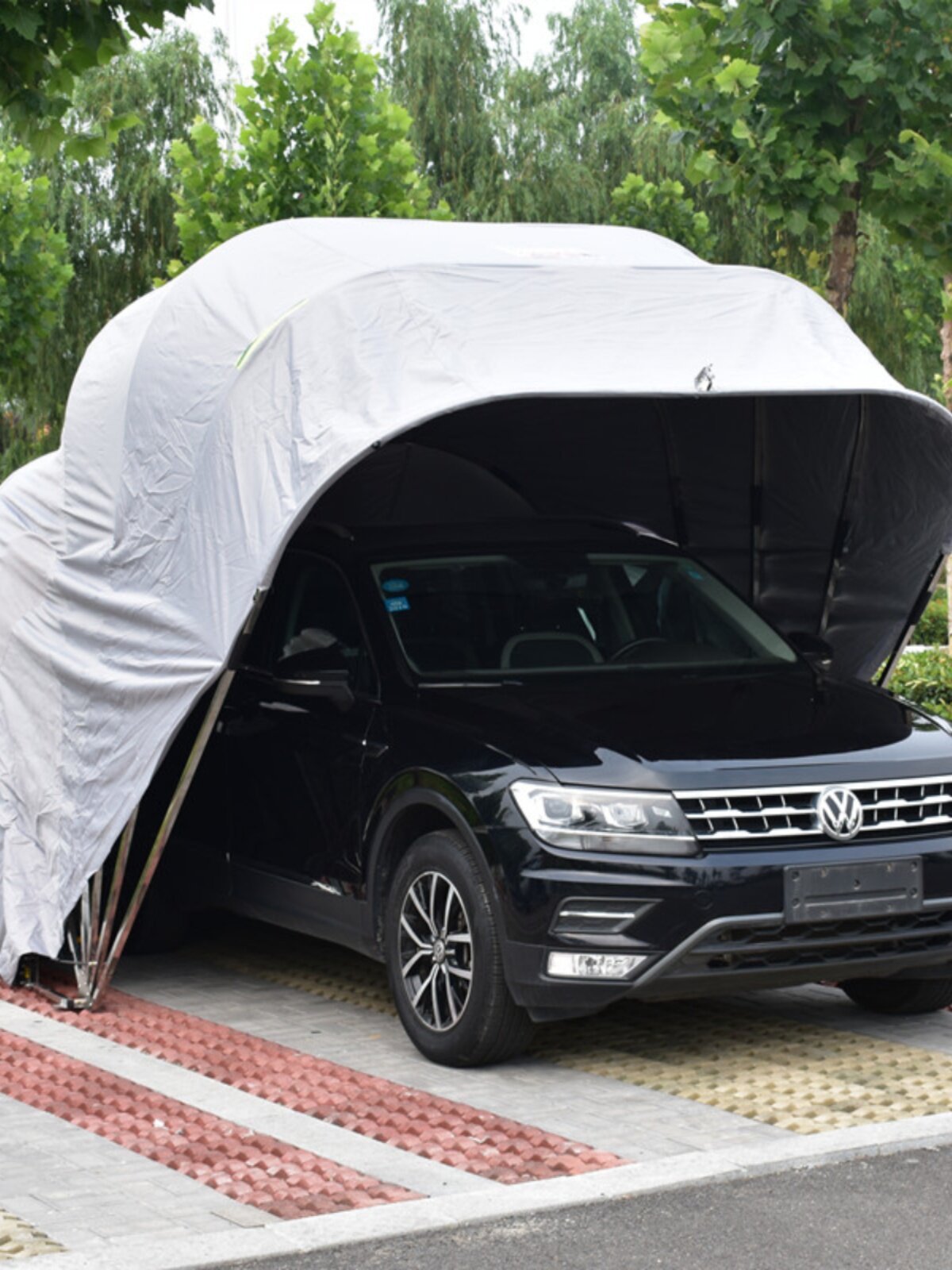 支架车罩遮光防尘遮阳户外透气半自动折叠停车棚伸缩移动车库防u.