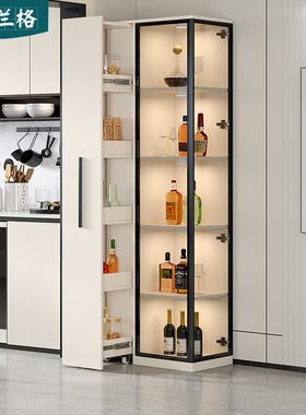 长虹玻璃门转角酒柜客厅靠墙展示柜墙角柜转角玻璃柜子定制9S36