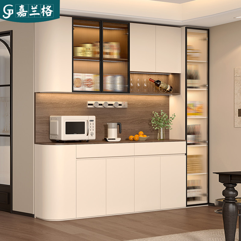 客厅多功能餐边柜靠墙一体储物柜酒柜现代简约圆弧橱柜定制9G360,住宅家具,餐边柜,淘宝优惠券,粉丝福利购,淘宝优惠卷