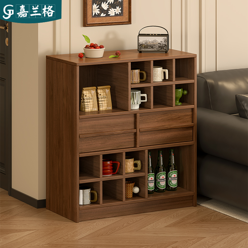 实木博古架小型茶具柜