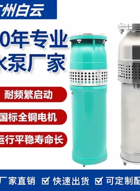 广州白云喷泉泵QSP涌泉泵景观喷泉专用泵380V白云水泵