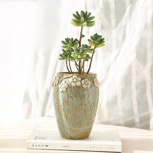 述息多肉花盆陶瓷简约绿植小高