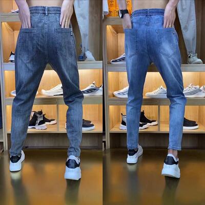 秋季男士修身弹力哈伦休闲裤