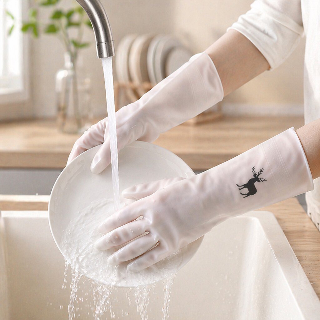 洗碗手套女家务橡胶耐磨厨房耐用洗衣服乳胶冬季家用清洁加厚防水