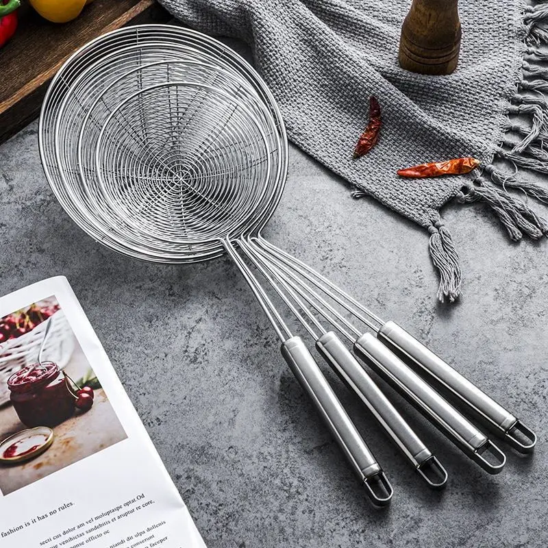 漏勺不锈钢加密网漏火锅勺笊篱捞面勺饺子油炸过滤麻辣烫家用厨房