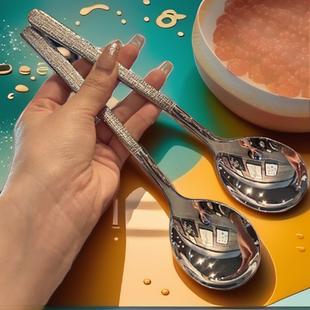 不锈钢加厚勺子创意可爱汤勺西餐牛排刀叉勺餐叉甜品勺调羹干饭勺