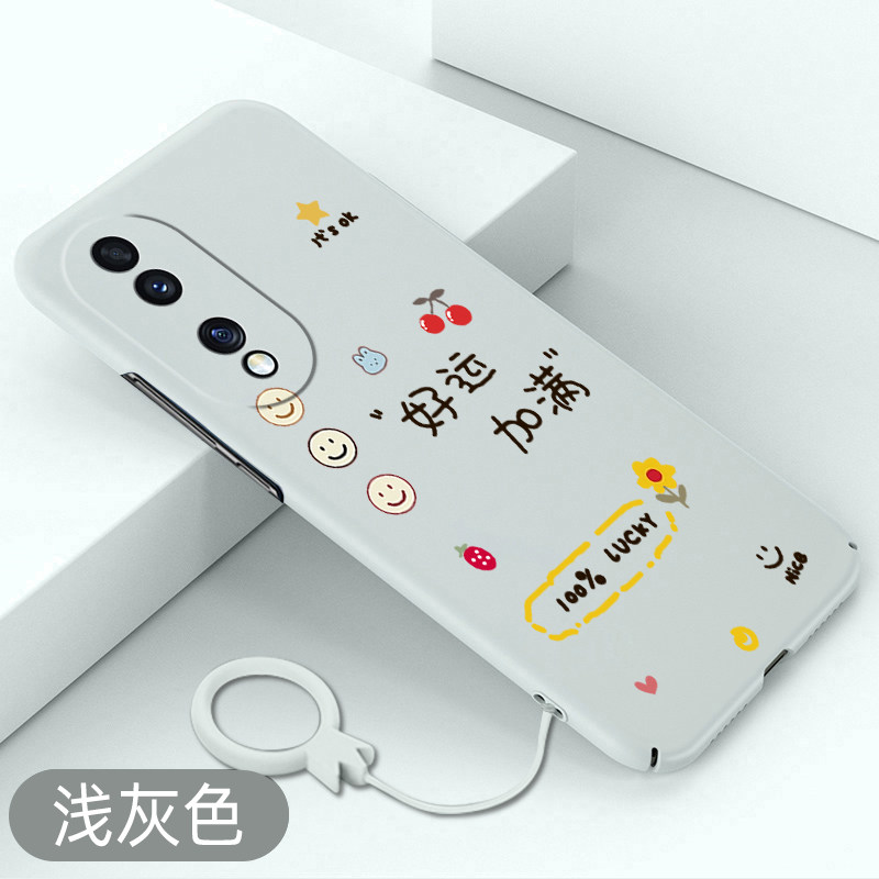 适用于荣耀90手机壳好运加满荣耀90pro高级感硬壳honor90简约全包保护套防摔不顶膜可爱创意散热新款裸机手感