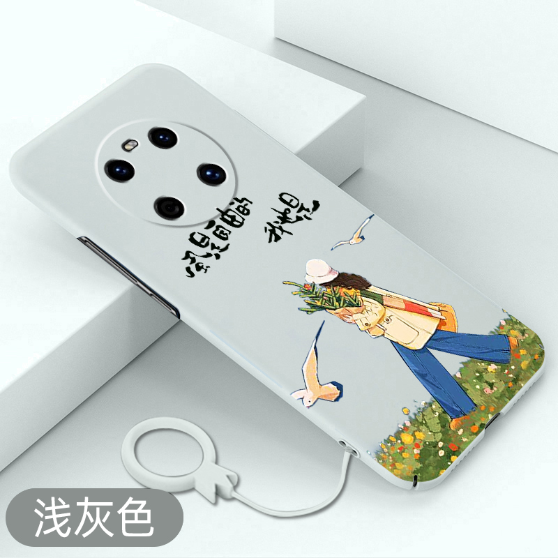 适用于华为mate40手机壳风是自由的mate40pro高级感保护套mate40pro+全包超薄硬壳40e不顶膜卡通创意防摔新款