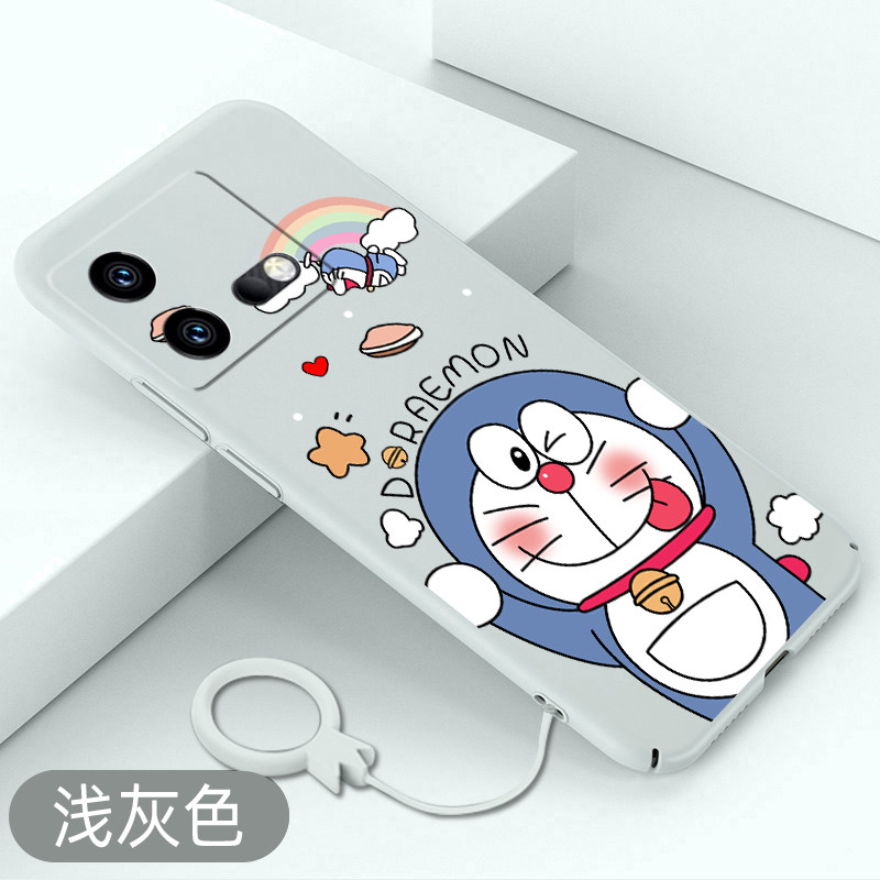 适用于vivoiqooneo8手机壳机器猫iqooneo7卡通硬壳neo6超薄保护套neo8pro新款neo3创意全包防摔散热可爱壳