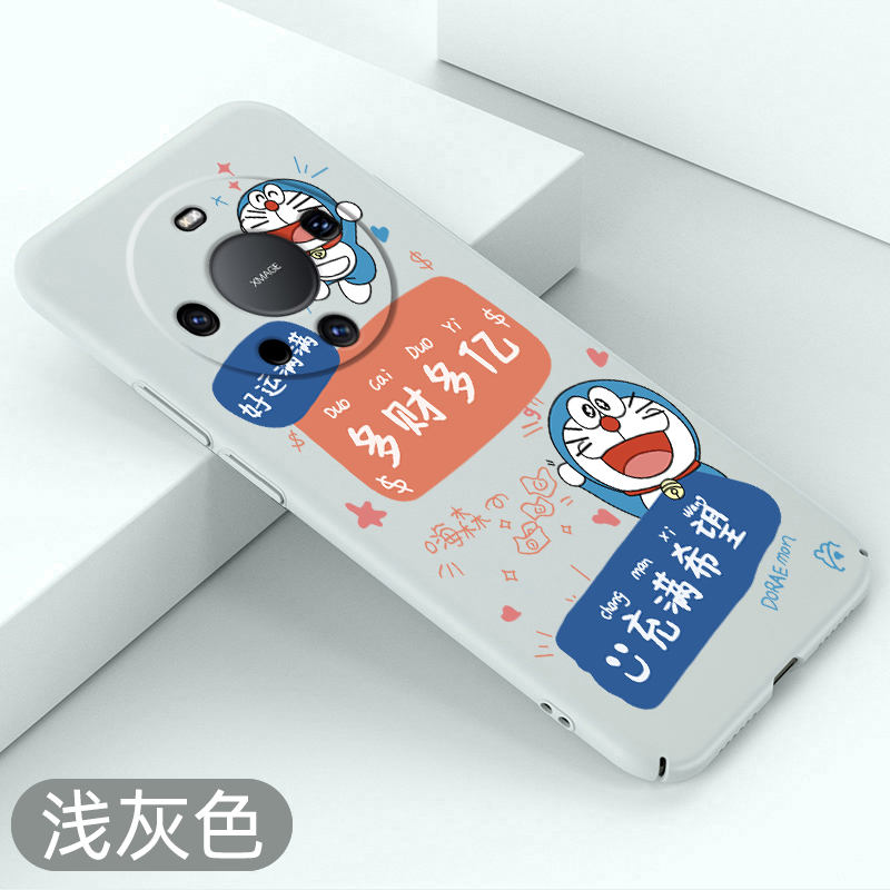 适用华为mate60pro手机壳哆啦A梦mate60超薄不顶膜防摔硬壳huawei卡通全包保护套新款创意磨砂散热壳可爱