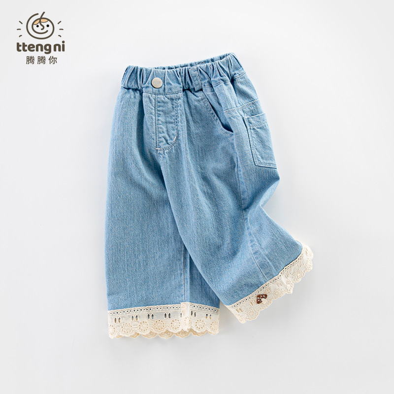 女童牛仔裤夏季薄款可爱宝宝裤子