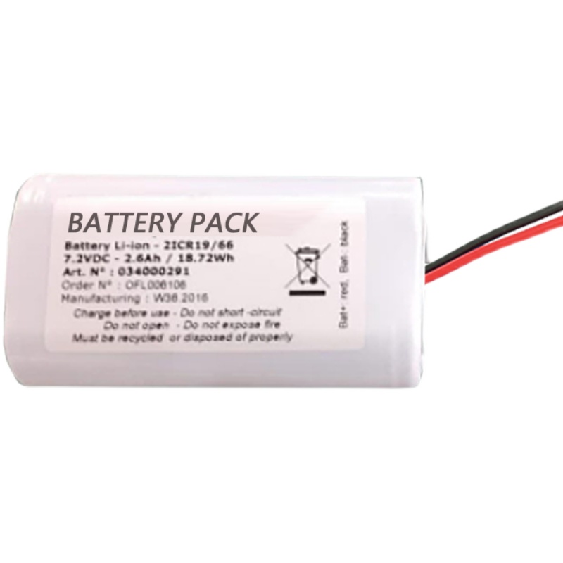 适用Battery Pack Li-ion 7.2VDC-2.6Ah 18.72Wh白色可充电电池1块