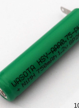 适用WASOTA HSY-AAA0.75-PHP NiMH 750mAh 1.2v 带焊脚 可充电7号电池