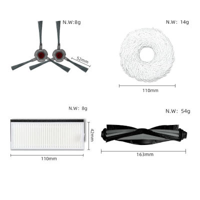 适用科沃斯N9+扫地机器人配件拖地抹布过滤网芯尘盒边刷滚刷盖板