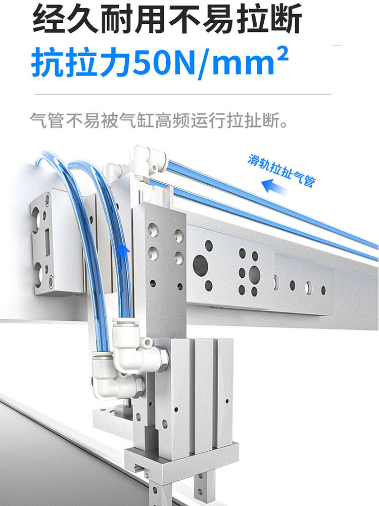 适用twsns山耐斯气管PU管8mm4/6/10/12/气水空压机透明管气动软管