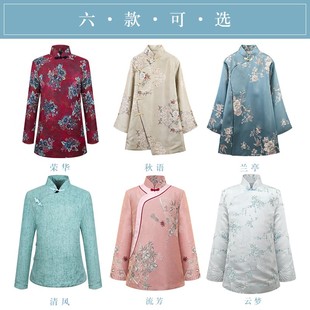 老人冲喜七斜襟真丝殡葬用品 年轻纯棉汉服高端寿服 女全套 寿衣