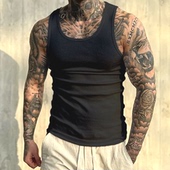 重磅300g美式 显肌肉粗螺纹背心纯棉健身训练运动内搭外穿无袖 坎肩