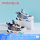 网面透气旋转纽扣小童闪灯休闲鞋 2025春秋新款 男童运动鞋 牧童童鞋
