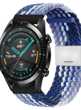适用华为gt4/gt3手表watch5/4/gt2pro尼龙编织卡扣gt6/5手表带荣耀小米华米三星磁吸替换带智能配件男女运动