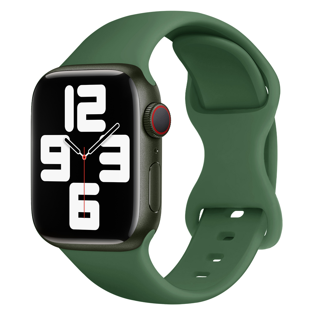 适用iwatch9/8苹果s7手表apple watch7/6/4/3/se/5代硅胶s9手表带s5/s6替换带45/41mm男女款s3/s4智能配件潮-封面