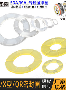 MAL薄型气缸缓冲垫气动平垫PU防撞配件27.5 28 29*14 15.5 21*2 3