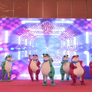 青蛙人偶服装孤寡充气卡通成人儿童网红同款表演道具搞怪摆摊演出