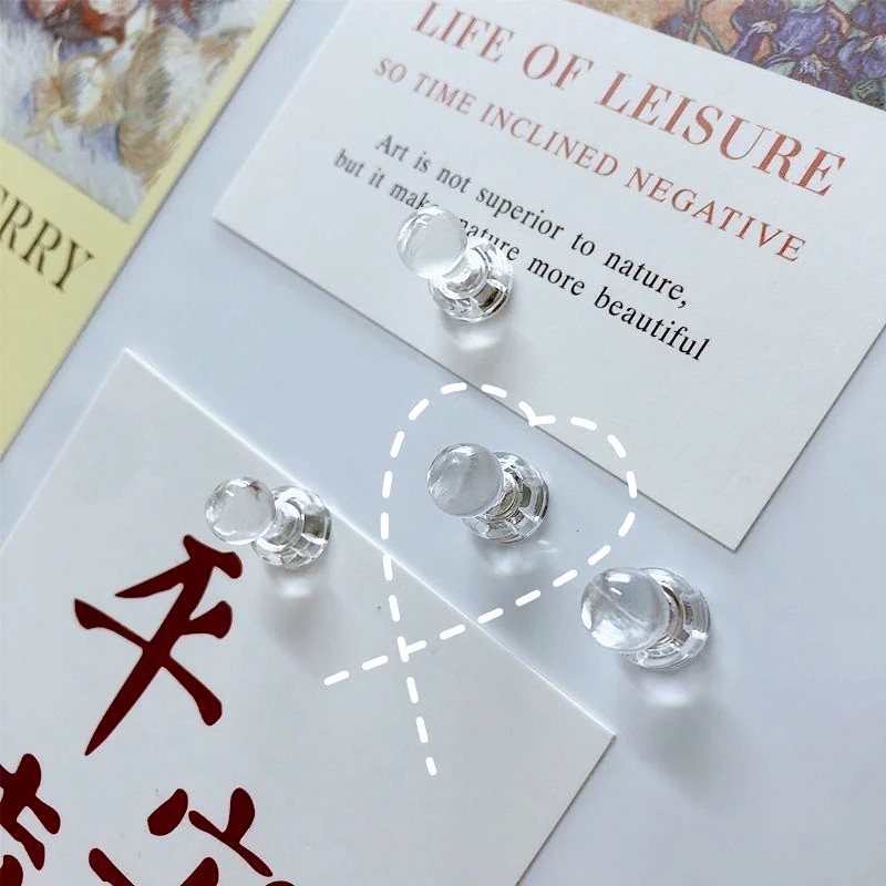 透明磁钉ins风冰箱照片留言贴