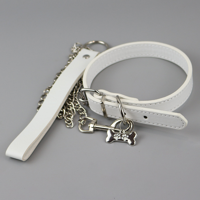 学妹Puppy粉白骨头项圈女m铃铛