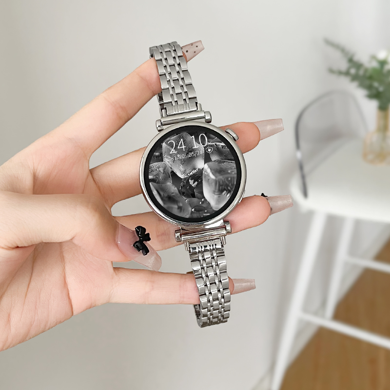 psnld华为gt4表带七珠钢商务女生